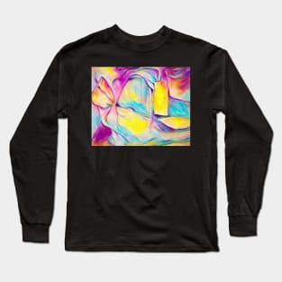 Bright Bold and Feminine Abstract Long Sleeve T-Shirt